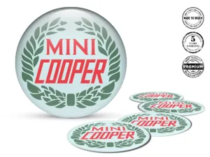Mini Cooper Adesivo Silicone Logo Decalcomania Ruota Lusso X